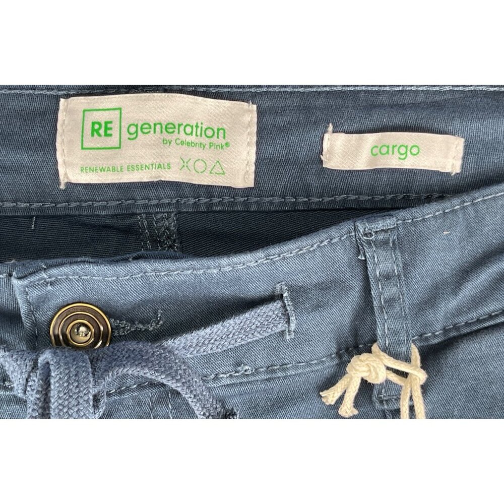 Regeneration by Celebrity Pink Womens Size 18 SKINNY High-Rise Cargo Pants Blue - Picture 10 of 11